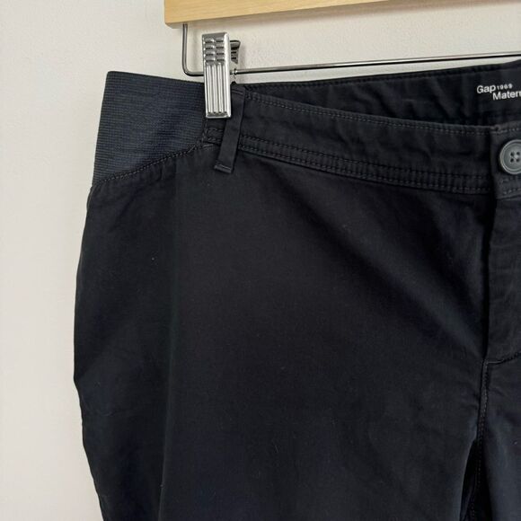 NWT Gap Maternity Best Girlfriend Inset Panel Black Khaki Pants Size 16 - Picture 6 of 10